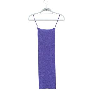 Divided by H&M Shimmer Bodycon Cross Strap Mini Dress Purple Medium